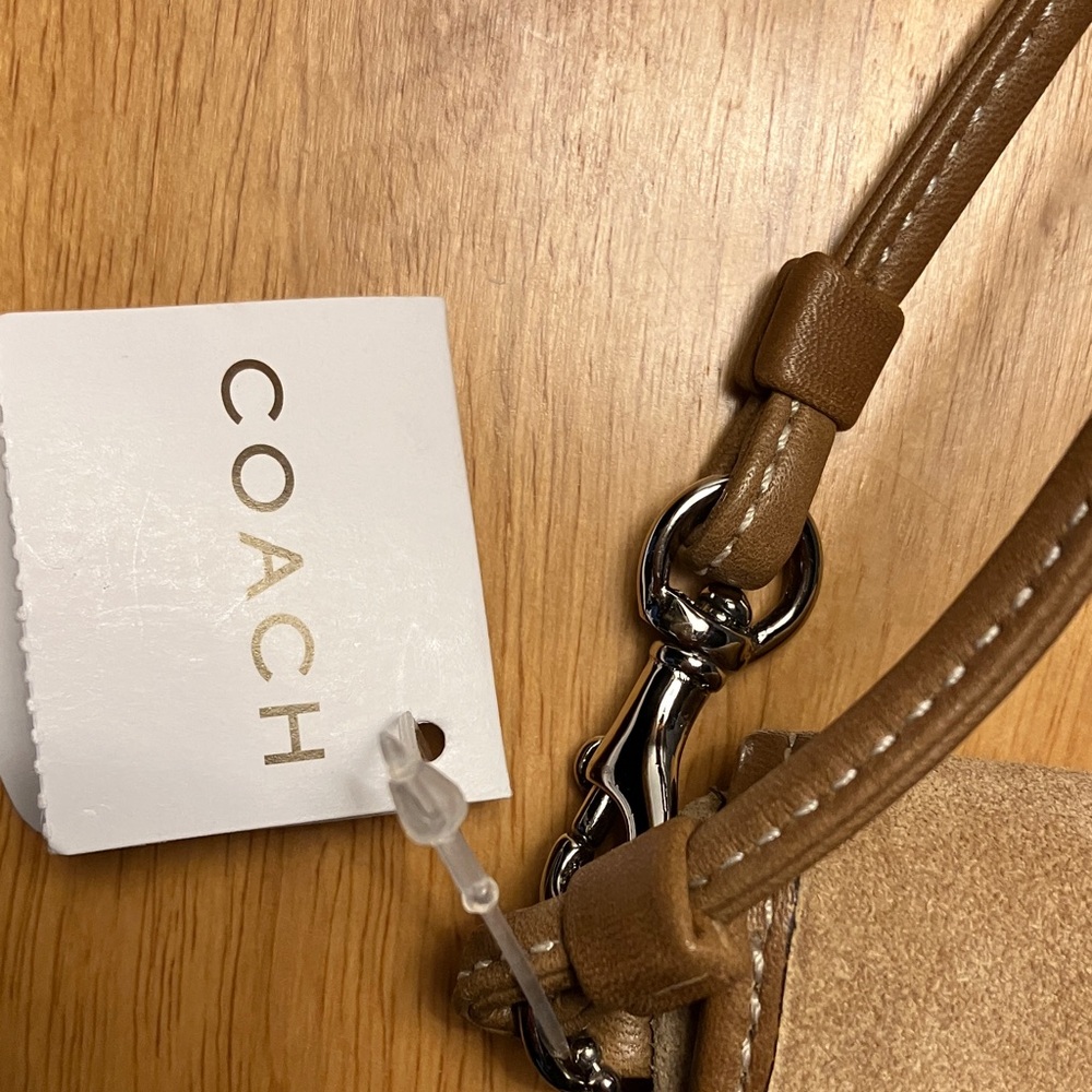 Coach Hampton Tan Suede Wristlet with Buckle 4754 - Picture 3 of 11